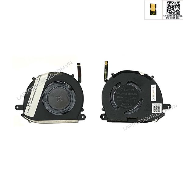  Quạt Dell XPS 13 Plus 9320 0WRH5K 5V 0,29A 4 chân CPU (ORG +) 