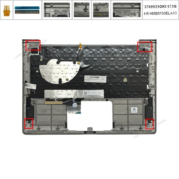  Bàn phím LG Gram 13Z970 Song ngữ Hàn HMB8150ELA13 Phím đen Chữ trắng Đèn Kèm C Ghi Nhựa (ORG +) 