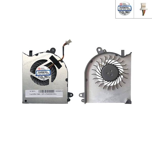  Quạt MSI GS Stealth GS60 PAAD06015SL N293 5V 0,55A 3 chân GPU & GS60 2QC 2QD GS60 6QE (ORG +) 