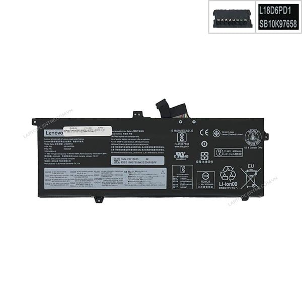  Pin Lenovo ThinkPad X390 L18M6PD1 L18C6PD1 L18D6PD1 11,46V 47Wh 4080mAh 6cell Cắm trong & X395 X13 (ORG +) 