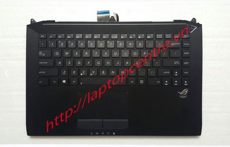  Bàn phím Asus G46 US Phím đen Chữ trắng Đèn Kèm C Đen Nhựa & G46V G46VW (ORG +) 