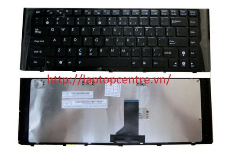  Bàn phím Asus A40J US Phím đen Chữ trắng Kèm khung & A42J (ORG +) 