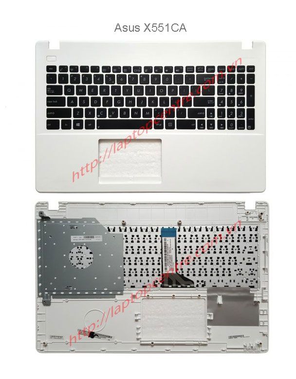  Bàn phím Asus X551CA US Phím đen Chữ trắng Số Kèm C Trắng Nhựa (ORG +) 
