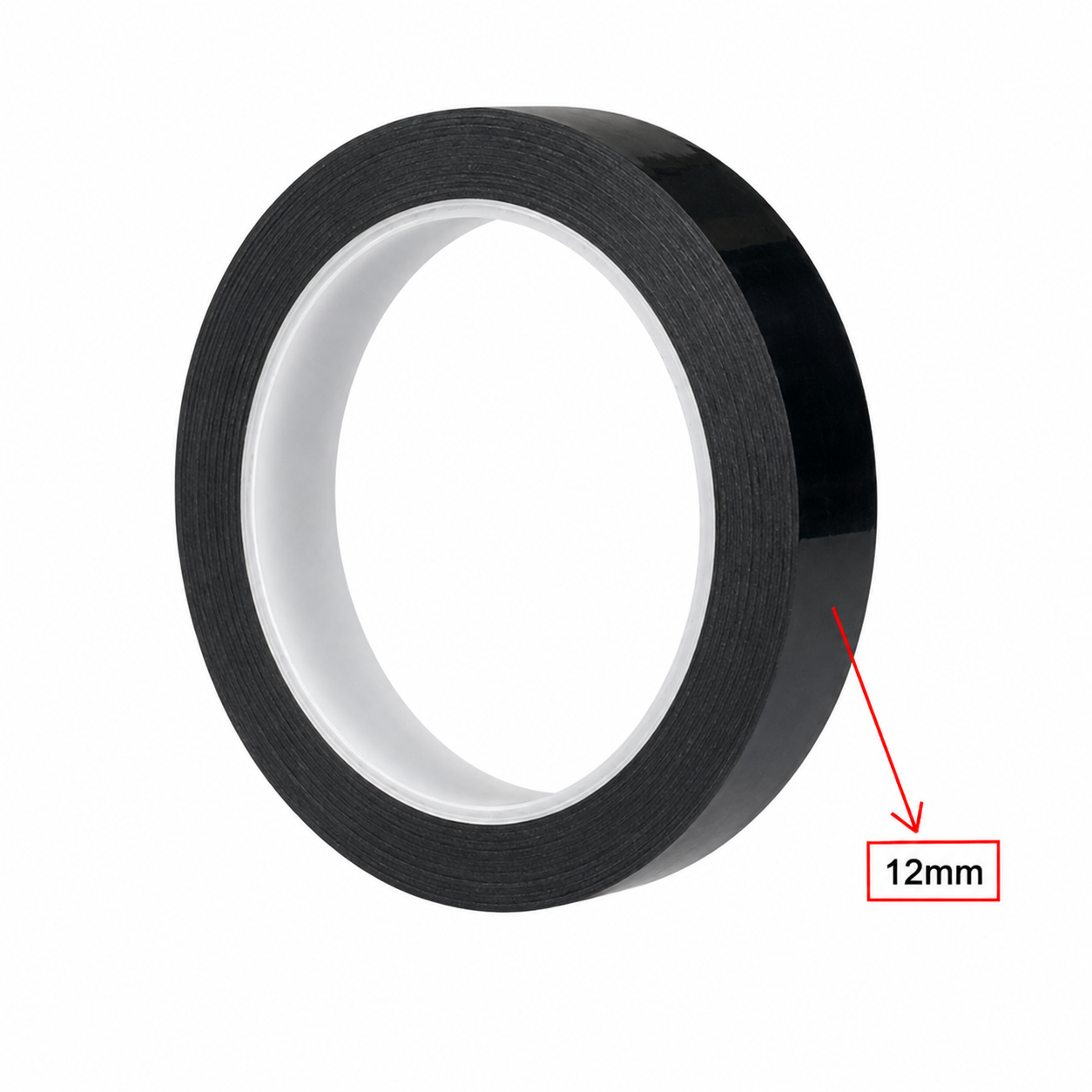  Băng dính dán viền màn hình chống hở sáng màu đen mỏng kích thước 12mm x 0.015mm x 5m 
