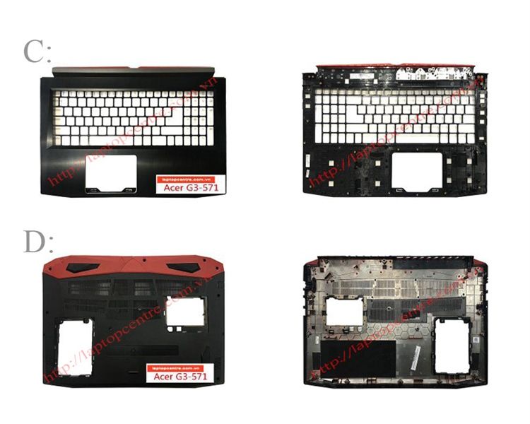  Vỏ C Acer Predator G3 571 US Đen Kim loại & G3 572 G3 7526 (ORG -) 