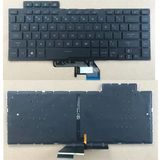  Bàn phím Asus ROG Zephyrus GX502 US Phím đen Chữ trắng Đèn RGB & GX502GW GX502GV GX502LWS GX502LXS GU502 GU502G GU502GU GU502GV GA502 IU GA502DU GA502IV (ORG +) 