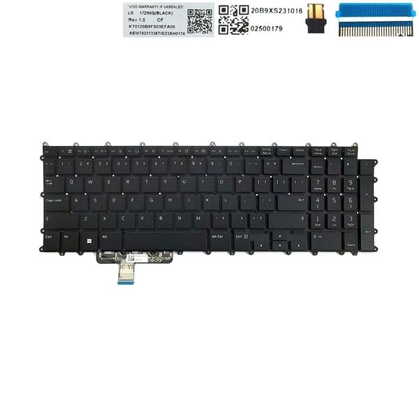  Bàn phím LG Gram 17Z90P AEW74230312 US Đen Chữ trắng Số Đèn Không khung (ORG +) 