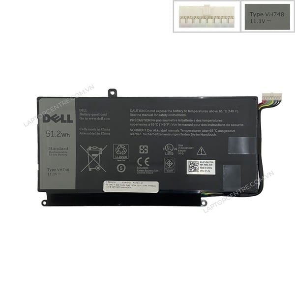  Pin Dell Vostro 5460 VH748 11,4V 51Wh 4474mAh 6cell & 5470 5480 Inspiron 5439 (ORG +) 