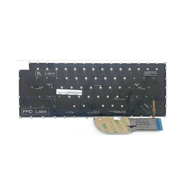  Bàn phím Dell XPS 15 9500 0MV93T US Phím đen Chữ trắng Đèn Không khung & 9510 9520 9700 9710 (ORG +) 