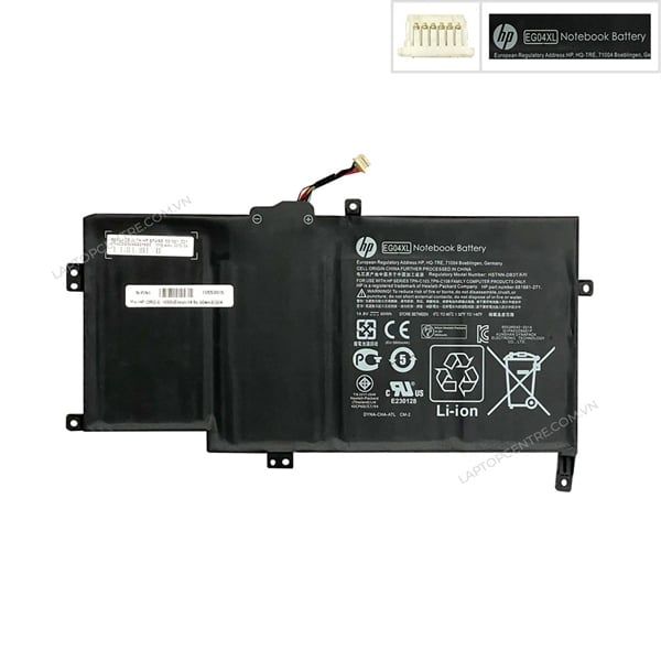  Pin HP Envy 6 1000 SleekBook EG04XL 14.8V 60W 14.8V 3900mAh (ORG +) 