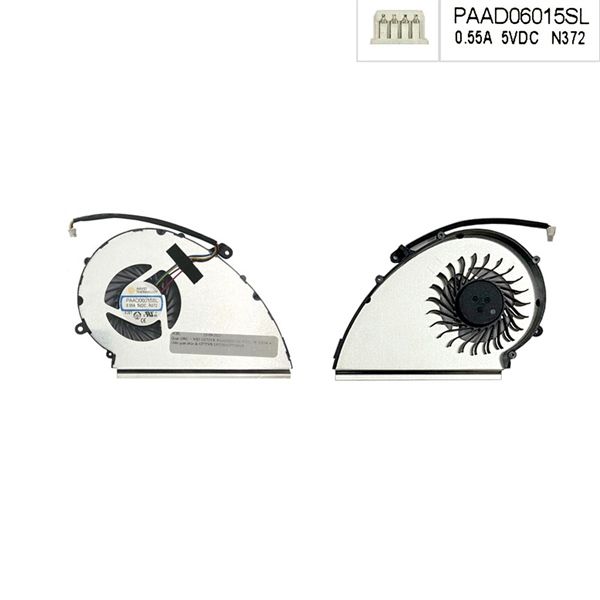  Quạt MSI GE72VR PAD06015SL-N372 5V 0,55A 4 chân GPU & GP72VR GP72M GP72MVR (ORG +) 