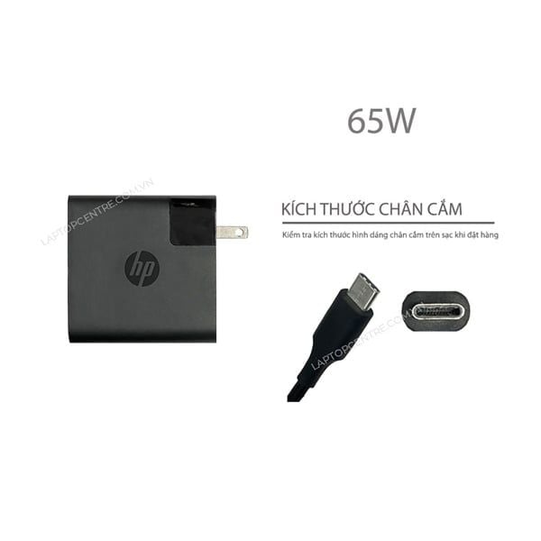  Sạc HP 65W 20V-3.25A chân Usb C hình chữ nhật (ORG -) 
