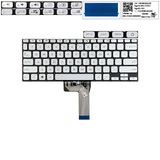  Bàn phím Asus VivoBook X409 NSK-W25LN-US US Phím bạc Chữ đen Nút nguồn không khung & X409F Y4200F Y4200 R423 X415 (HCP +) 