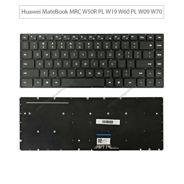  Bàn phím Huawei MateBook MRC W50R US Phím đen Chữ trắng & W50PL W19 W60PL W09 W70 (ORG +) 