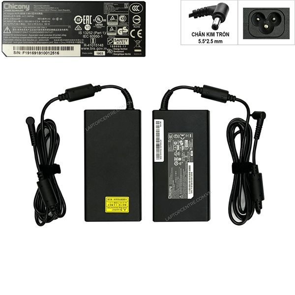  Sạc MSI 180W 19.5V 9.23A chân 5.5x2.5 hình chữ nhật mỏng & Chicony 180W (ORG +) 