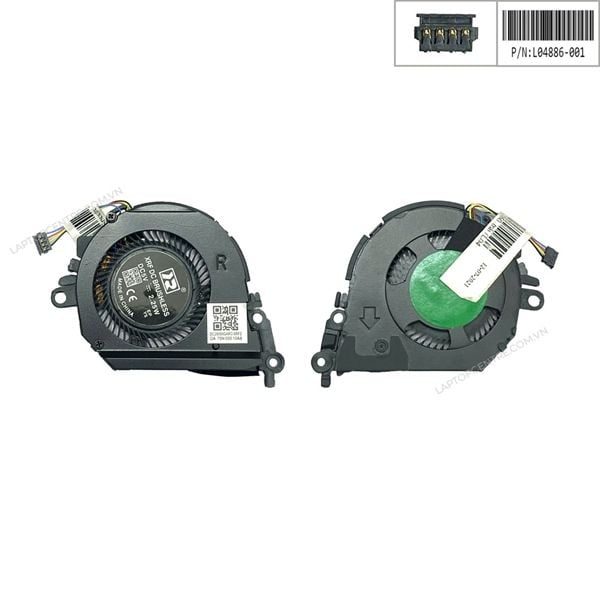  Quạt HP Spectre X360 13T AE L04886-001 5V 0,5A 4 chân CPU Quạt trái (ORG +) 