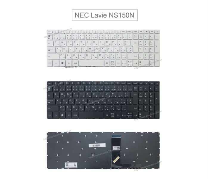  Bàn phím Nec Lavie NS150N SN20R21082 Song ngữ Japan Phím trắng Chữ đen Số Không khung & NS150K (ORG +) 
