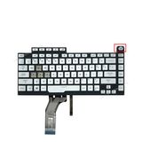  Bàn phím Asus ROG Strix G15 G512 V184226NE1 V184226MS1 US Phím bạc Chữ đen Đèn RGB Không khung & G512LI G531GD G531GT G531GU (ORG +) 