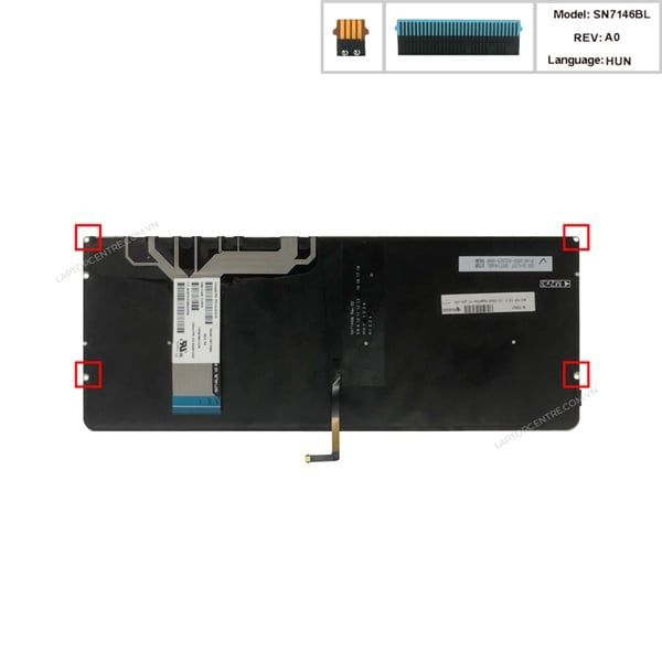  Bàn phím HP Spectre 13 V PK131J41A00 SN7146BL Song ngữ AR Phím ghi Chữ vàng Đèn & 13 V000 13 V011DX (ORG +) 