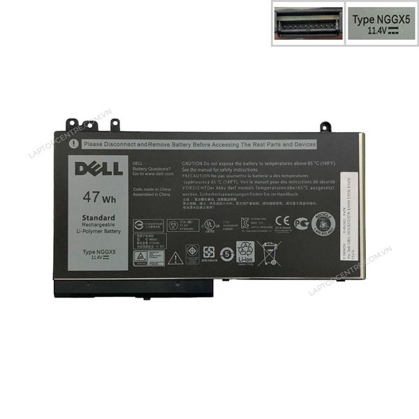  Pin Dell Latitude E5270 NGGX5 47Wh & E5450 E5550 E5470 (ORG +) 