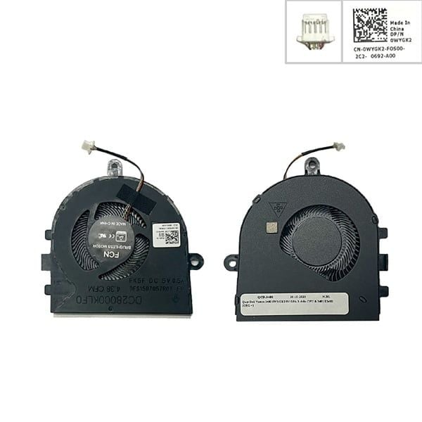  Quạt Dell Vostro 3480 0WYGK2 5V 0,5A 4 chân CPU & 3481 E3490 Inspiron 3480 3482 5493 (ORG +) 