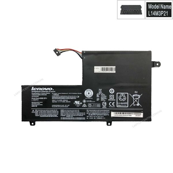  Pin Lenovo IdeaPad U41 70 L14M3P21 45Wh 7.4V & S41 70 310S 14ISK Yoga 500 14ISK 510S 14ISK Flex 3 1470 EDGE 2 1580 (ORG +) 