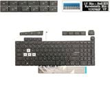  Bàn phím Asus Tuf Gaming FX507 AEBKLU030 US Phím đen Chữ trắng Đèn RGB Nút nguồn & FA507 FX517 V170762F VF (HCP +) 