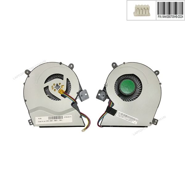  Quạt Asus VivoBook X451 MAKSB0705HB-DD24 5V 0,5A 4 chân CPU & X451CA X511C X551CA X451C X551 (ORG +) 