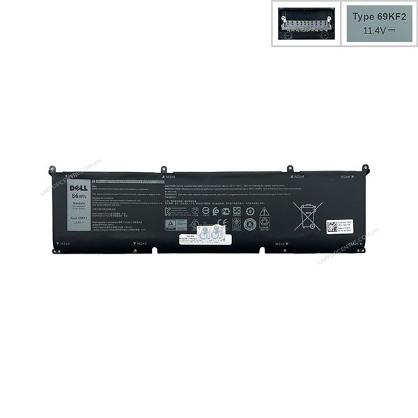  Pin Dell XPS 15 9500 69KF2 11,46V 86Wh 7167mAh 9cell Cắm trong & 9510 9520 Precision 5550 5560 Alienware M15 R3 R4 R5 R6 R7 M17 R3 R4 G7 Inspirion 7500 7610 7620 Vostro 15 7510 Series (ORG +) 