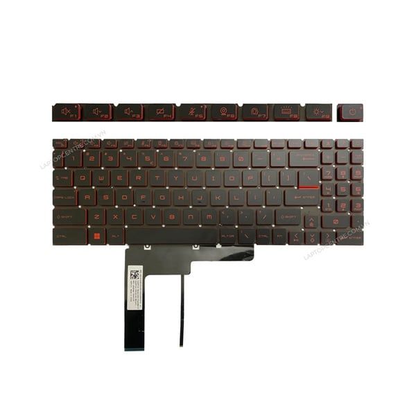  Bàn phím MSI GF66 9Z.NK1BN.D01 US Phím đen Chữ đỏ Đèn Không khung & GF76 GL66 GL76 (ORG +) 