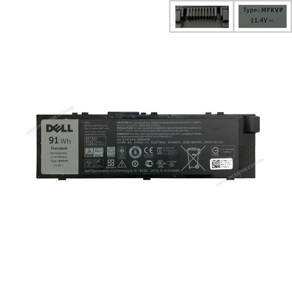  Pin Dell Precision 7510 MFKVP 11,4V 91Wh 7982mAh 9cell & 7520 7710 7720 (ORG +) 