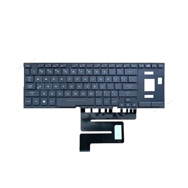  Bàn phím Asus Rog Ice Blade GX501 V161162BS1 US Phím đen Chữ trắng Đèn RGB Số & GX501VI GX501VIK GX501VS GX501VSK (ORG +) 