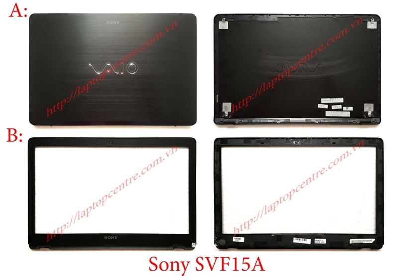  Vỏ A Sony SVF 15A Đen kim loại Cảm ứng (ORG -) 