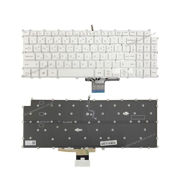  Bàn phím LG Gram 15Z980 Song ngữ Hàn AEW74029821 Phím trắng Chữ đen Đèn  Số Không khung 15ZD980 G 15Z980 H 15Z980 M 15Z980 T 15Z90N 17Z990 (ORG +) 