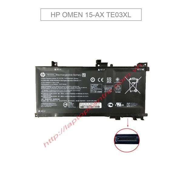  Pin HP Omen 15 AX TE03XL 61W 11.55V & 15 BC (ORG +) 