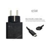  Sạc LG 65W 3.25A 20V chân Usb C hình vuông màu đen Kèm cáp & LP65WGC20P-EK B (ORG +) 