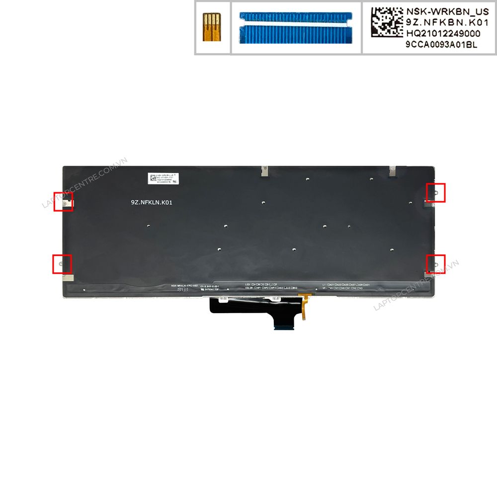  Bàn phím Asus ZenBook UX431 9Z. NFKBN.K01 US Phím bạc Chữ đen Đèn & UX431FA (ORG +) 