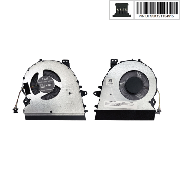  Quạt Asus ZenBook UX431 DFS5K121154915 5V 0,5A 4 chân CPU & UM431DA U4500F S4500F S431 S431F (ORG +) 