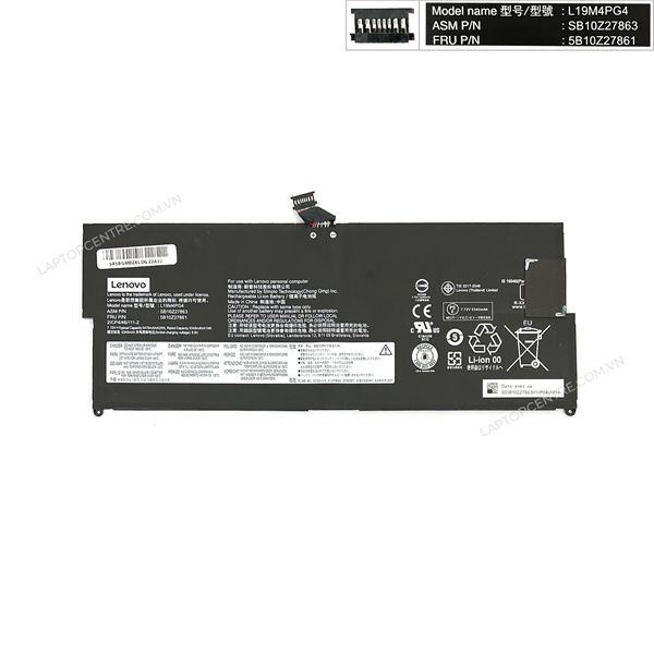  Pin Lenovo ThinkPad X12 L19M4PG4 7,72V 40,53Wh 5250mAh L19C4PG4 (ORG +) 