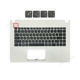  Bàn phím Asus X450C AEXJA-00110 Song ngữ AR Phím đen Chữ trắng Cáp dài Không ốc Kèm C Trắng Nhựa (ORG +) 