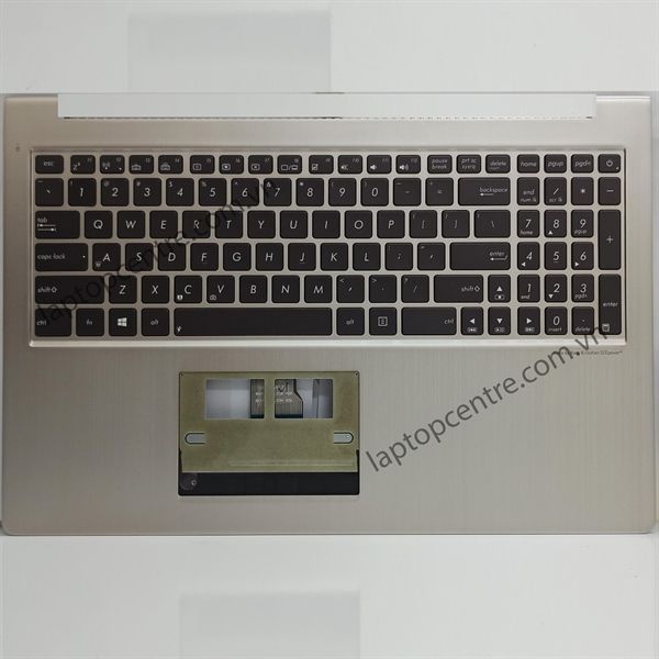  Bàn phím Asus ZenBook UX52V US Phím nâu Chữ trắng Đèn 6 ốc Kèm C Bạc Kim loại & N501 Q501 N541 UX501 (ORG +) 
