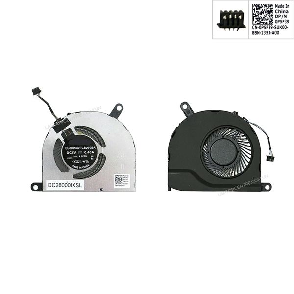  Quạt Dell Latitude 5480 0P5F39 5V 2,25A 4 chân CPU & 5490 (ORG +) 