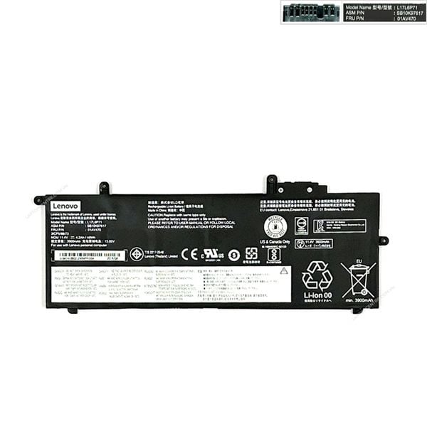  Pin Lenovo ThinkPad X280 L17C6P71 01AV472 L17L6P71 01AV470 01AV471 11,4V 48Wh 4211mAh 6cell & A285 (ORG +) 