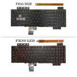  Bàn phím Asus Tuf Gaming FX80 US Phím đen Chữ đỏ Đèn cáp đèn 4 chân & Tuf FX80GD FX80GE FX80GM FX86 FX504 FX505 (ORG +) 