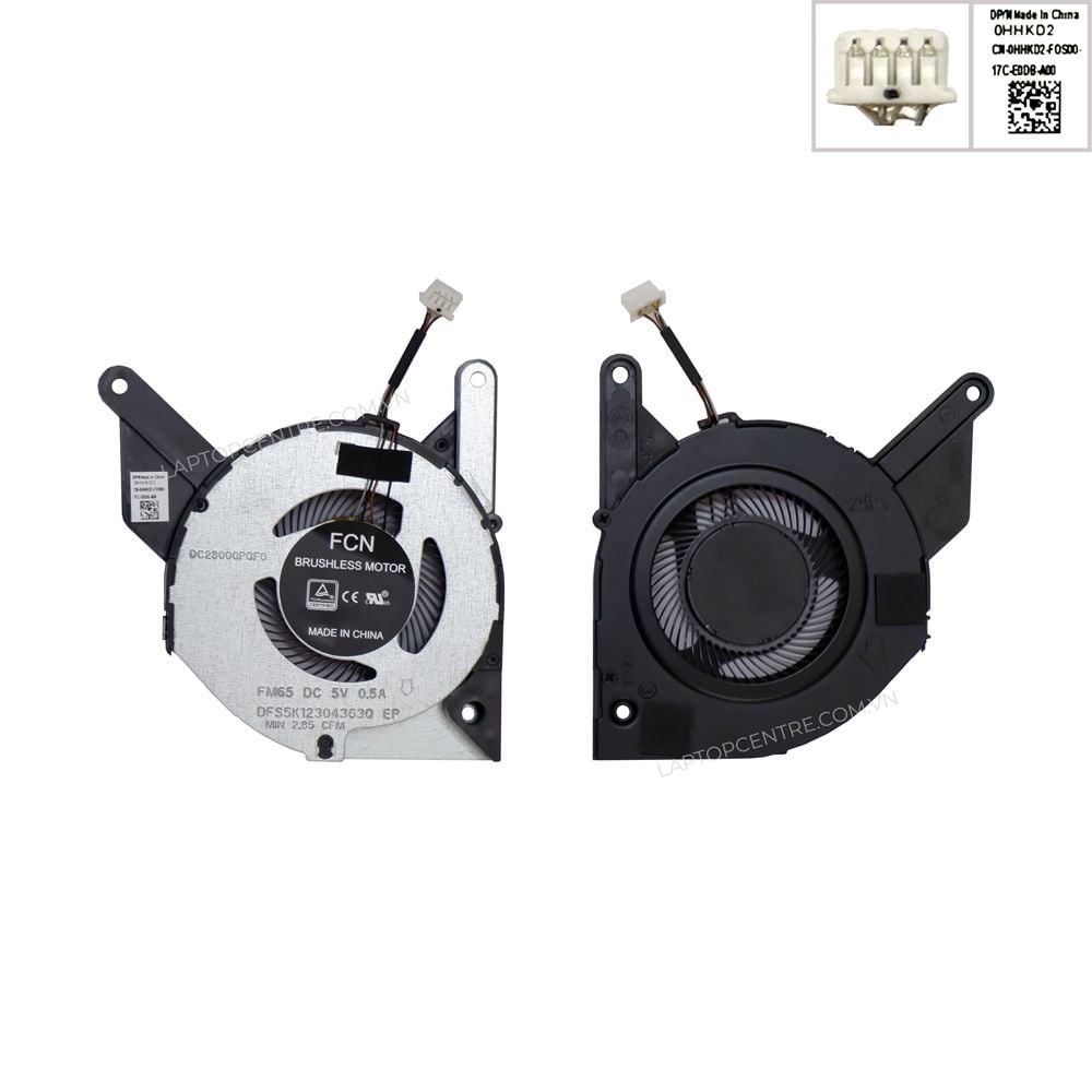  Quạt Dell Latitude 5410 0HHKD2 5V 0.5A 4 chân CPU (ORG +) 