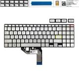  Bàn phím Asus A515 NSK-W45BU-US US Phím bạc Chữ đen Đèn & A515E A515EA (ORG +) 