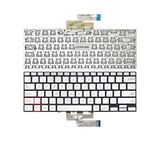  Bàn phím Asus ZenBook Flip 14 UX462 UK 9Z.NFKLN.T01 Phím bạc Chữ trắng Đèn Không khung & ZenBook Flip 14 UX462 UX462D UX462DA UX462FA UM462 UM462DA (ORG +) 