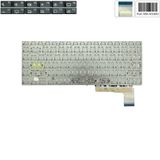  Bàn phím Asus VivoBook S14 X435 US NSK-W3ABU Phím đen Chữ trắng Đèn Nút nguồn Enter viền vàng Không khung & X435EA S435 S435EA-SB51 NSK-W37LN.A00 (ORG +) 