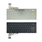  Bàn phím Asus VivoBook S14 X435 US NSK-W3ABU Phím đen Chữ trắng Đèn Nút nguồn Enter viền vàng Không khung & X435EA S435 S435EA-SB51 NSK-W37LN.A00 (ORG +) 
