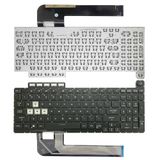  Bàn phím Asus Tuf Gaming F15 FX506 AEBKXU00010 US Phím đen Chữ trắng Đèn RGB & Tuf FX506U FA506 FX506 FX506H FX506HC FX506L FX506LH FX506L (ORG +) 